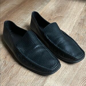 Express‎ Men's Perforated Black Slip-On Loafers